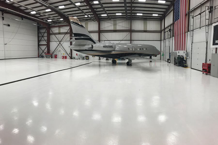 Aviation hangar flooring system