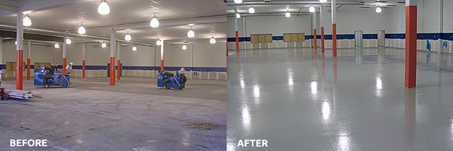 Full concrete floor restoration done by NuFlorz
