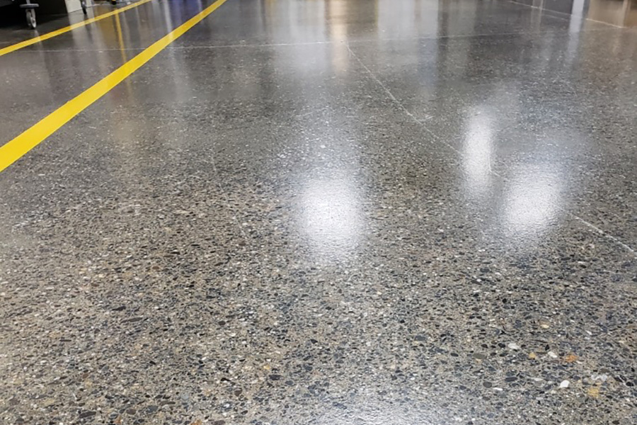 Seamless commercial flooring detail